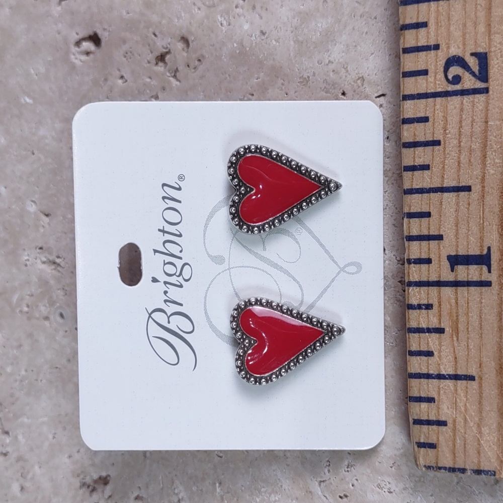 Brighton "Dazzling Love" Enamel Heart Earrings - Picture 5 of 5